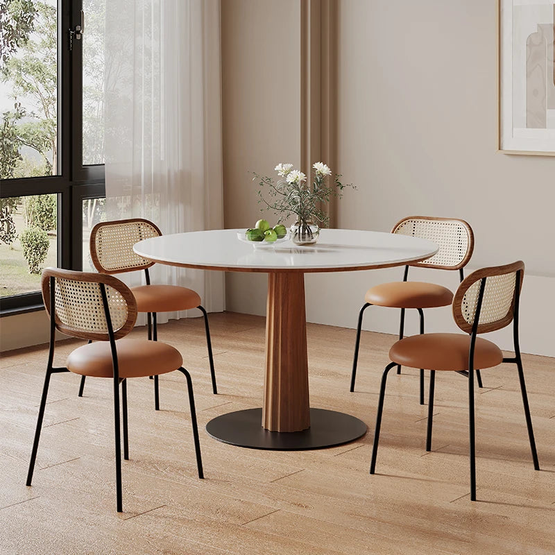 Simple Round Kitchen Tables Retro Design Poker Japanese Dining Table Nordic Coffee Tavoli Da Pranzo Small Furniture HD50CZ