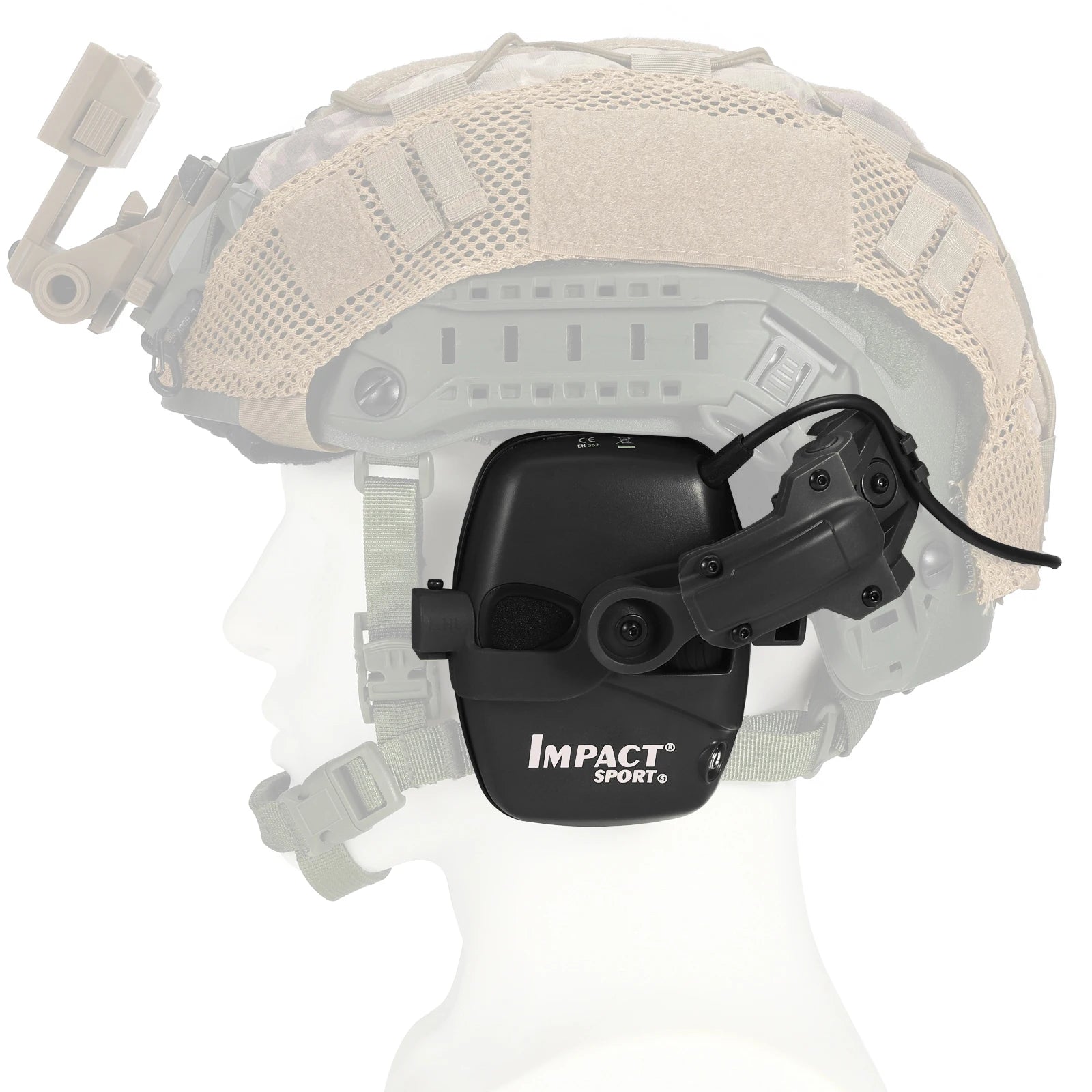 Shooting Earmuffs Tactical Helmet Headset impact sport Electronic Hearing Protector Equipped with ARC Rail