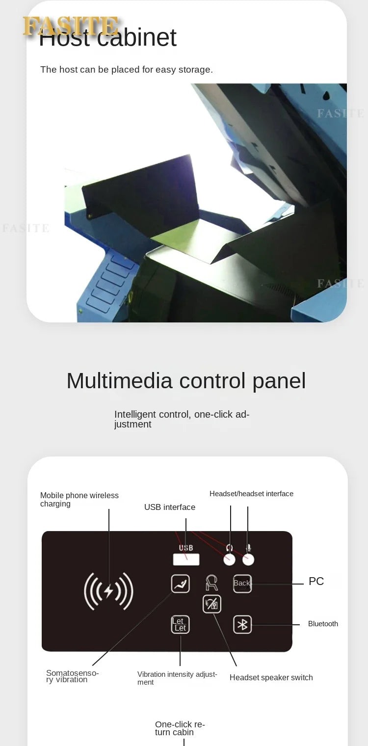 Computer cockpit integrated esports space module zero gravity lazy person game ergonomic seat