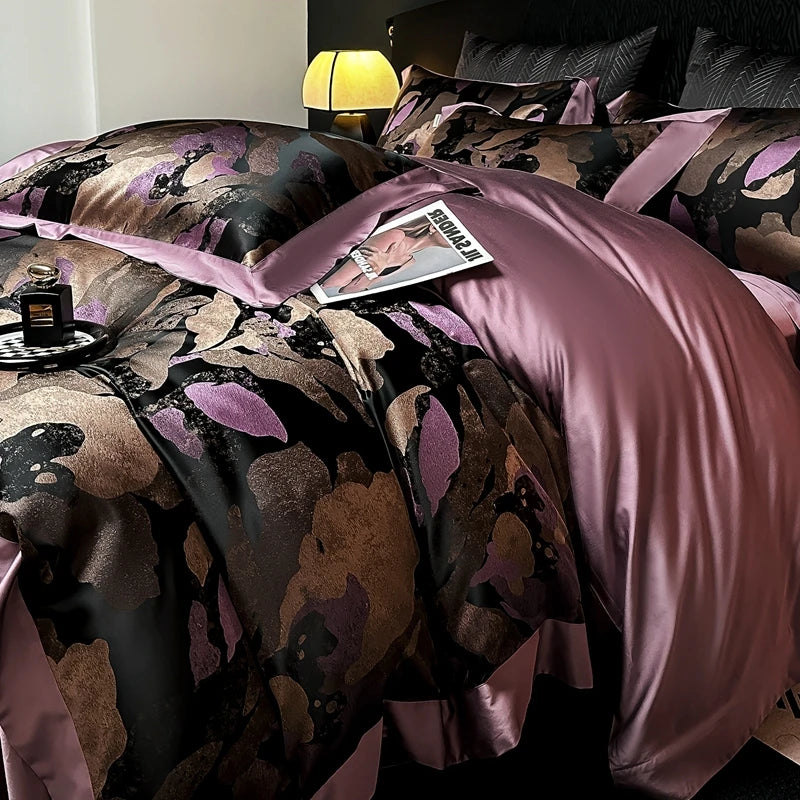 Luxury Jacquard Duvet Cover Set – 4-Piece Bedding Collection