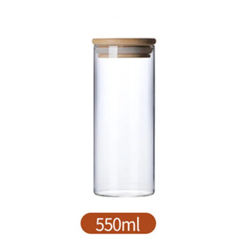 Glass Storage Jar with Bamboo Lid