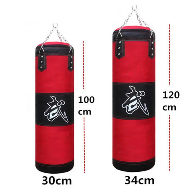 Punch Sandbag Heavy Boxing Punching Bag with Ceiling Hook Steel Chain Fitness Training MMA Kickboxing Muay Thai Karate Taekwondo