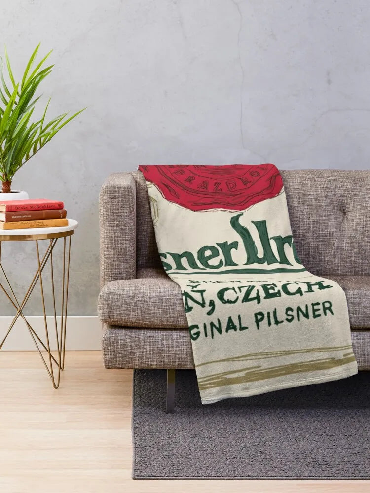 Pilsner Urquell POP Throw Blanket Designer Blankets Fashion Sofa Blankets Blankets For Bed Nap Blanket