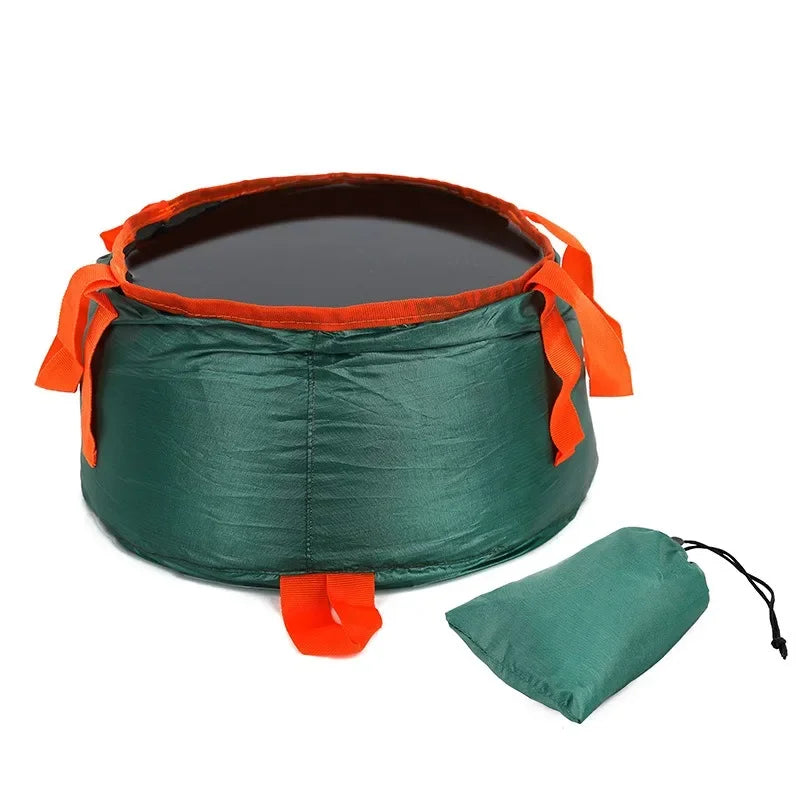 Outdoor Folding Portable Washbasin with Foldable Bucket for Camping Hiking Shower with Storage Bag Camping Equipment  Outdoor