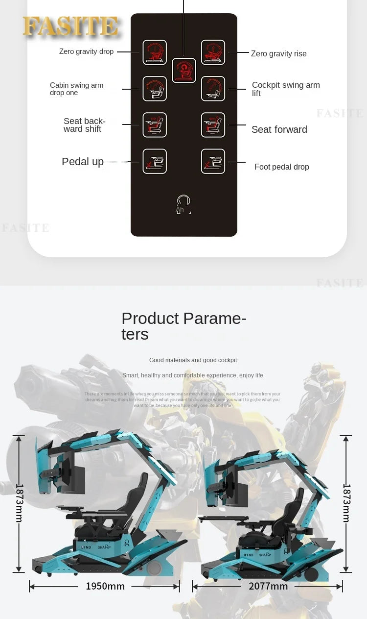 Computer cockpit integrated esports space module zero gravity lazy person game ergonomic seat