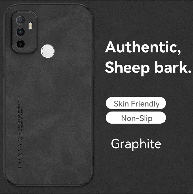 Classic Sheepskin Pattern Leather Soft Cover For Oppo Find X5 X6 X7 Ultra X3 Pro Lite Neo Matte Phone Case