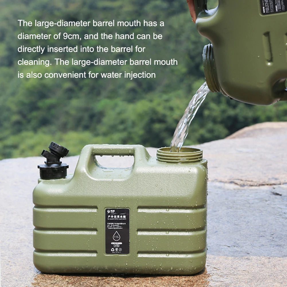 11L/12L Large Water Tank Outdoor Water Bin with Faucet & USB Rechargeable Electric Water Pump Water Tank for Camping Fishing