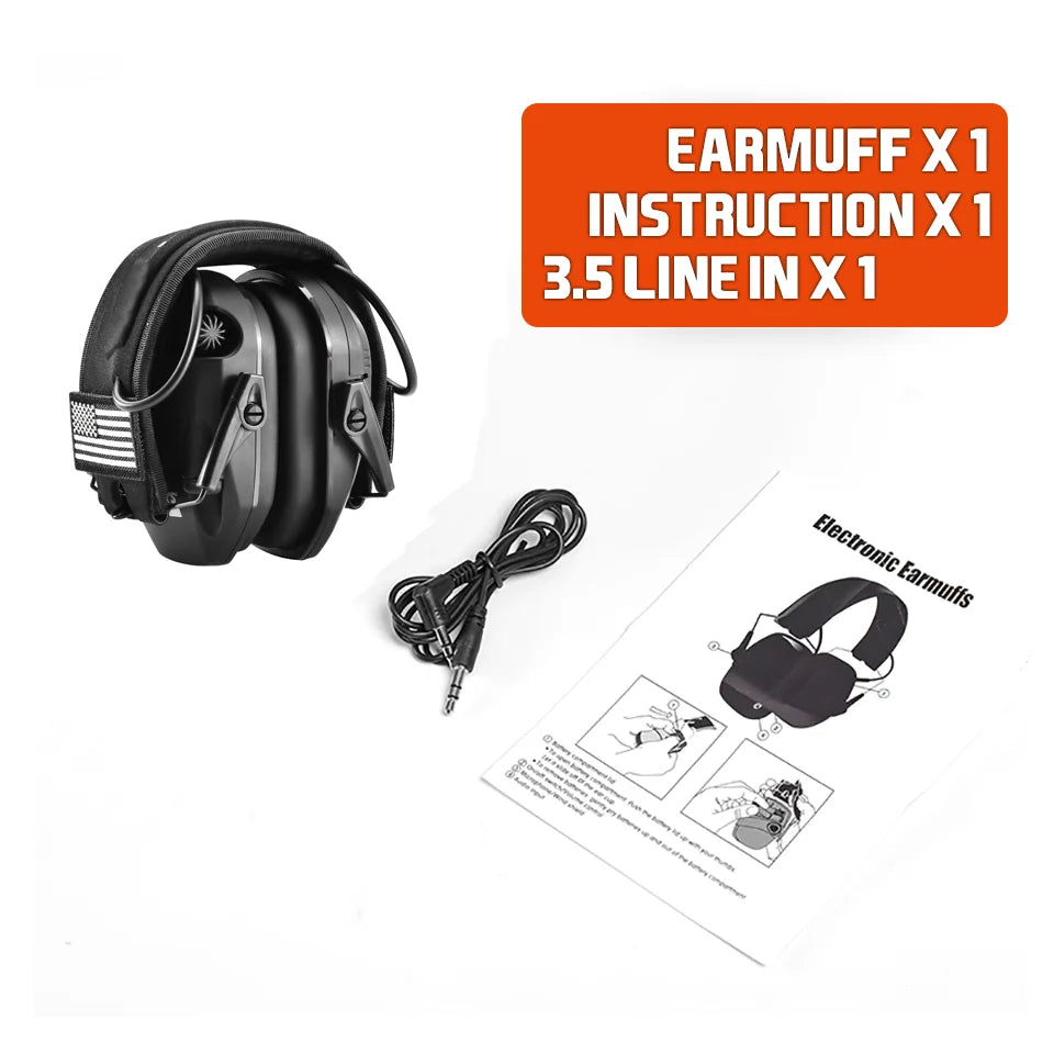 Electronic Shooting earmuffs Tactical headset Ear Protection Anti-noise Ear muff for Hunting Ear Defender Sound Amplification