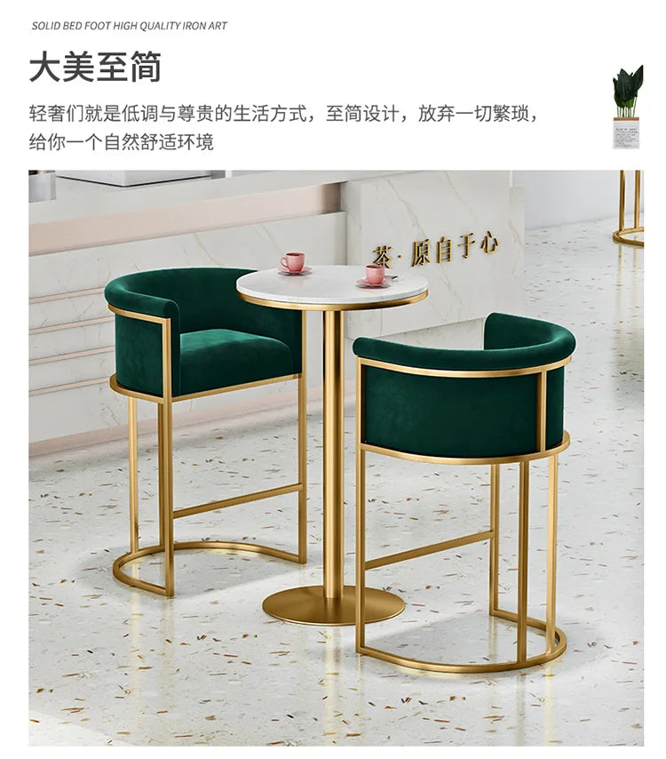 Nordic Garden Bar Stools Reception Desks Modern High Luxury Furniture Manicure Minimalist Cadeira Bar Furniture Counter TD50DC