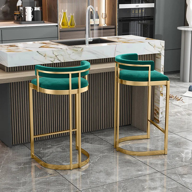 Modern Banquet Bar Stools Kitchen Counter Office Nordic Luxury Chair Manicure High Gamer Cadeira De Jantar Bar Furniture TD50DC