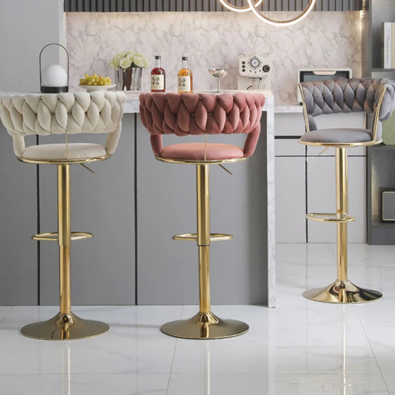 Cafe Metal Bar Stools Dining Luxury Modern Counter Kitchen Stool Relaxing Minimalist Sillas Altas Furniture Bar for Home TD50DC