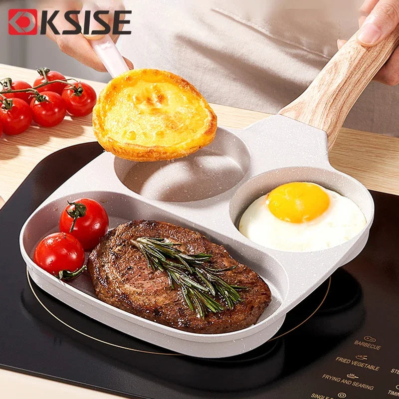 KSISE Brand Authentic Breakfast Pan & Steak Frying Pan - Non-Stick Cookware for 2 Eggs and 1 Steak, High-End and Elegant