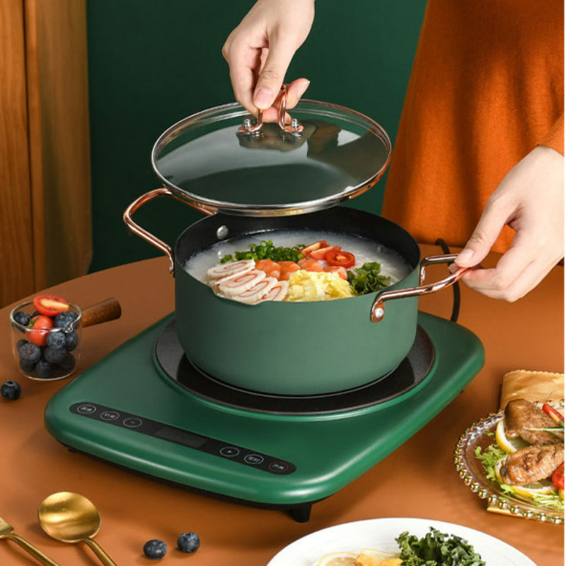 Nordic Oil Frying Pan Light Luxury Kitchen High-end Cookware Household Stainless Steel Soup Pot with Diversion Port Two Ears