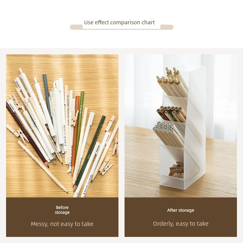 Transparent Large-Capacity Minimalist Pen Holder