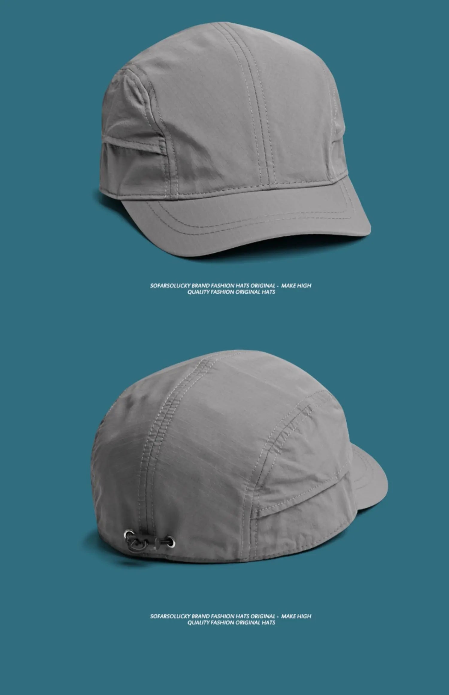 Japanese Thin Summer Outdoor Sunscreen Quick-drying Baseball Cap Men's Short Solid Color Light Board Baseball Cap