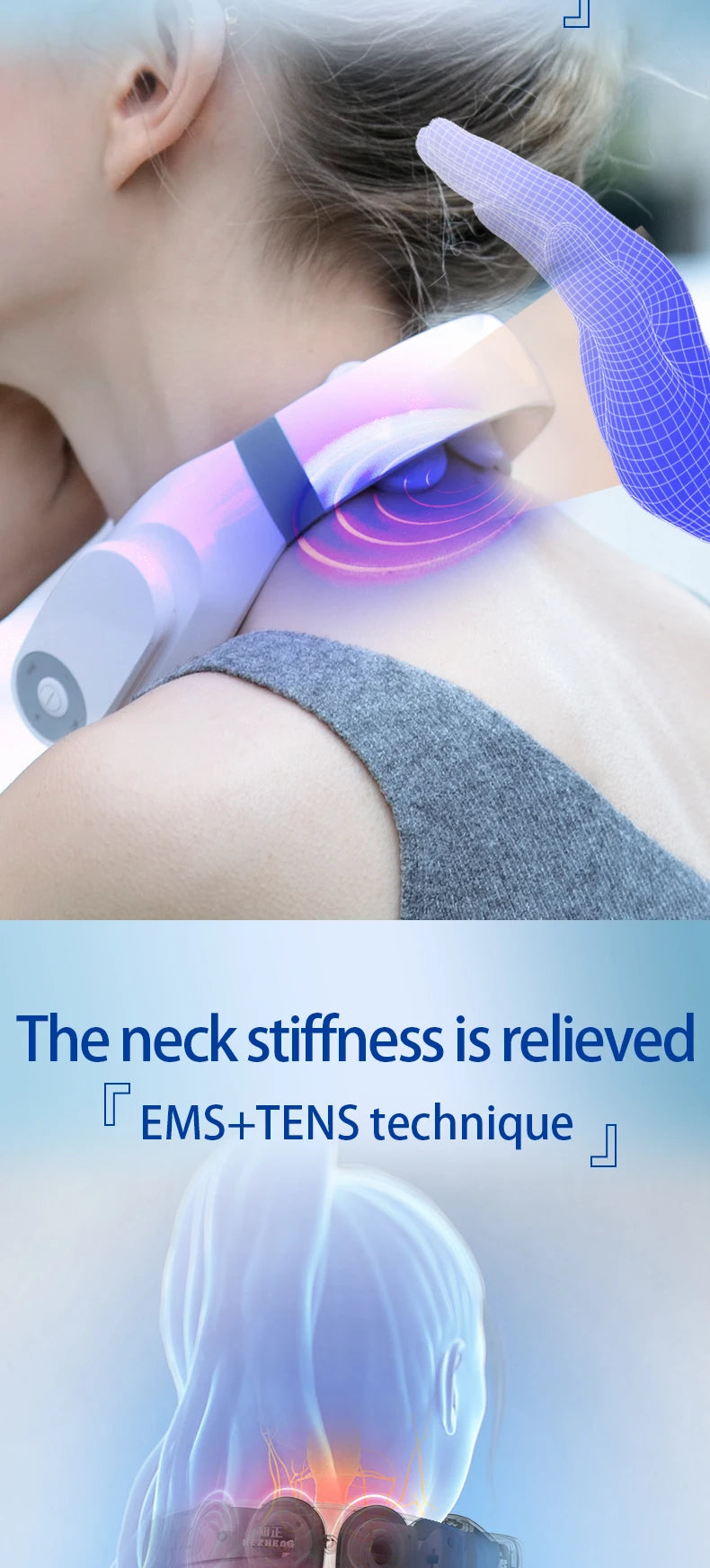 New Product Ideas 2024 Smart Health Wellness Neck Care Massager TENS Heating Therapy Muscle Pain Relief cervical Massage Device