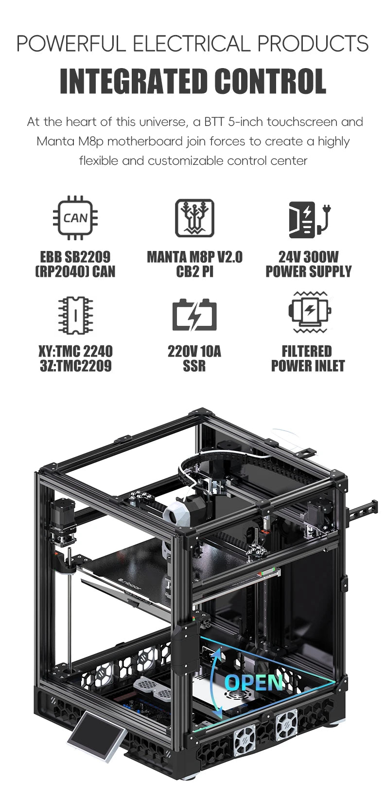 Upgraded SIBOOR Voron Trident [JUNE, 2024] CNC Metal Structure 4AWD CoreXY 3D Printer DIY Desktop Automatic Leveling 3D Full Kit