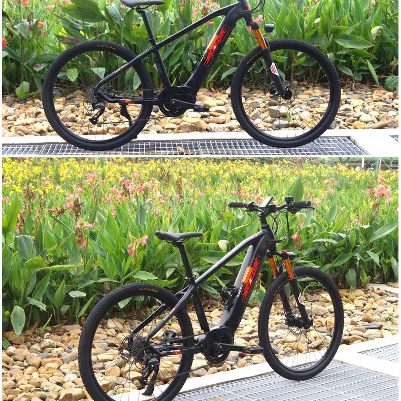 27.5inch electric mountain bike torque middle drive booster motor travel bike 45km/h XC electric bike