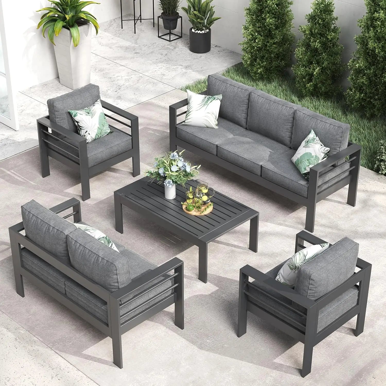 Outdoor Aluminum Patio Furniture Set – Comfortable & Stylish