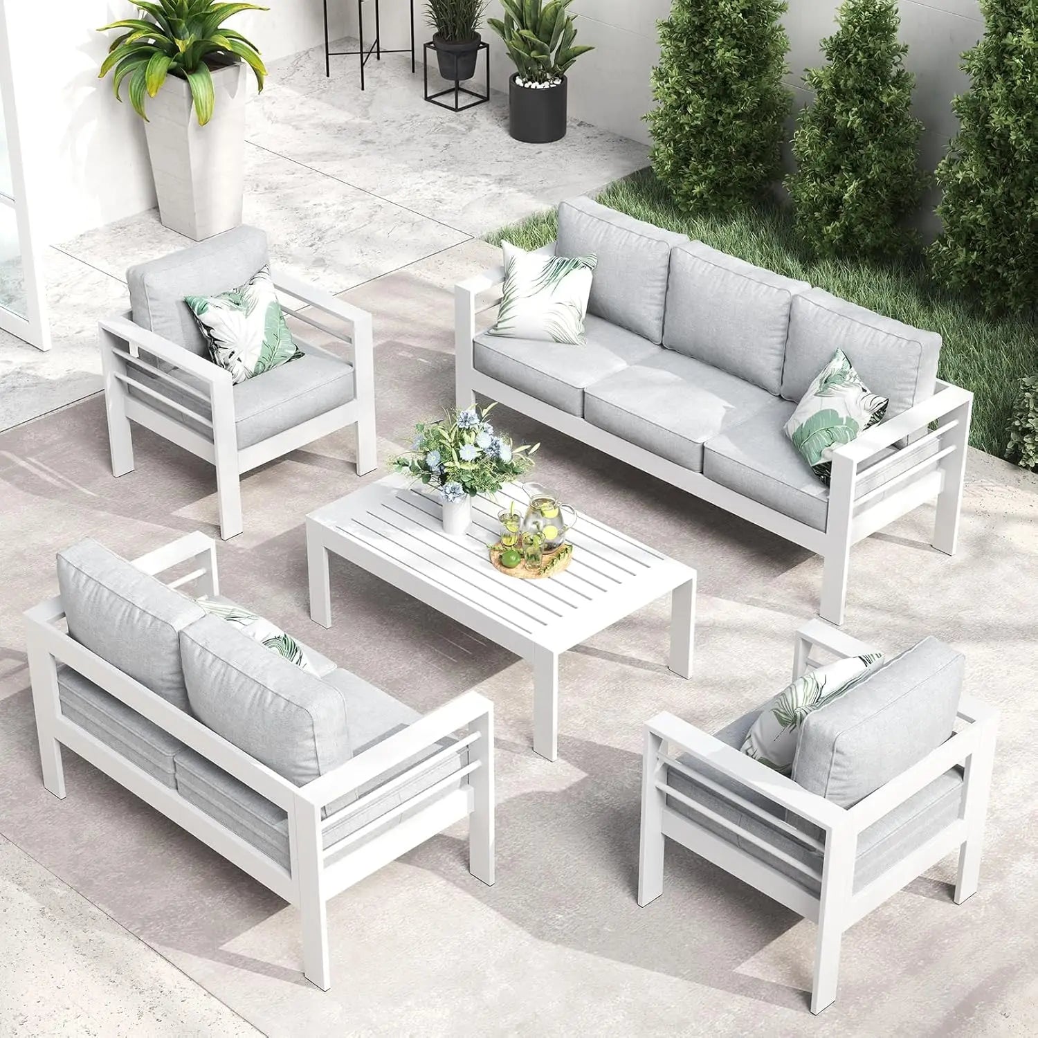 Outdoor Aluminum Patio Furniture Set – Comfortable & Stylish