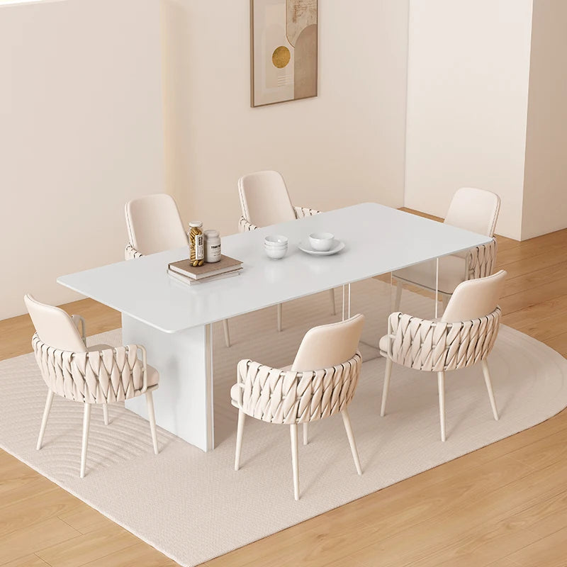 Nordic Simple Kitchen Table White Modern Coffee Design Dining Tables Slate Minimalist Mesas De Jantar Small Furniture HD50CZ