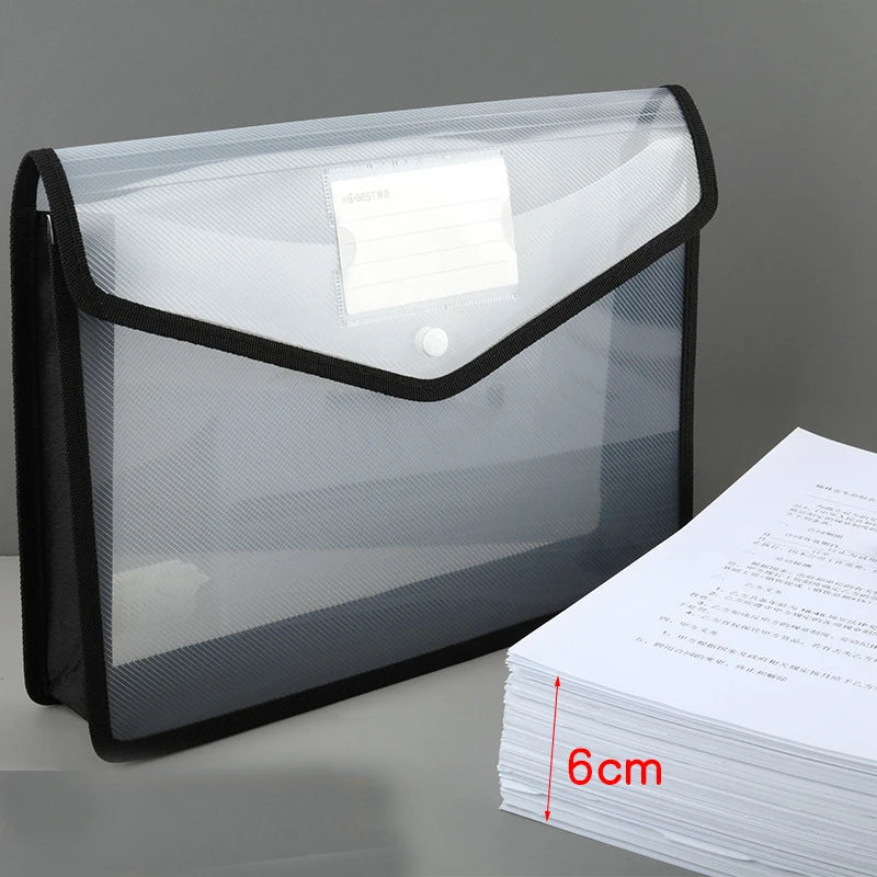 A4 A3 Document Bag Plastic Envelope Bag Large Capacity Document Organizer Pvc Waterproof Stationery Bag Office Metting Supplies