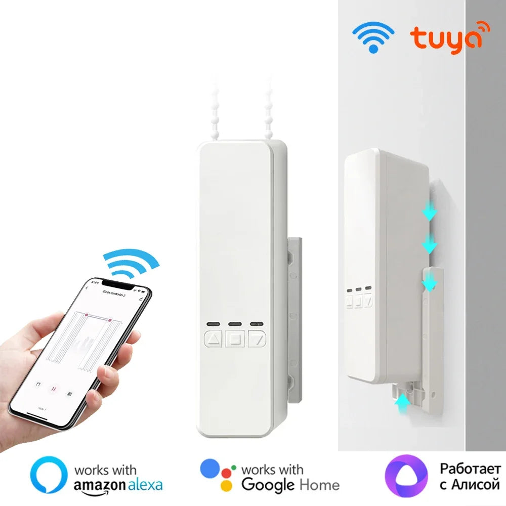 Tuya WiFi Smart Roller Blinds Motor Electric Shutter Curtain Motor with Remote Smart Curtains Automation for Alexa Google Home