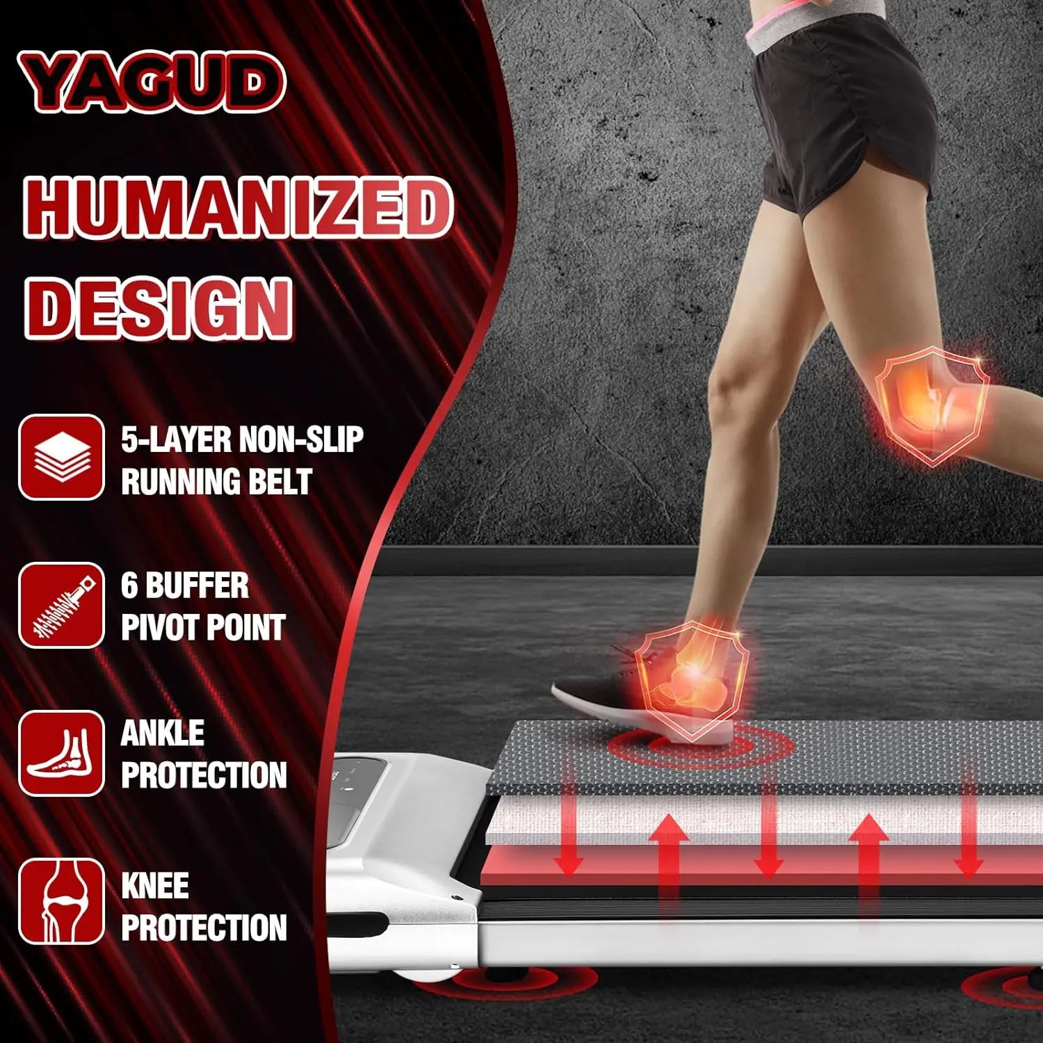 Under Desk Treadmill, Walking Pad for Home and Office, 2.5 HP Portable Walking Jogging Running Machine