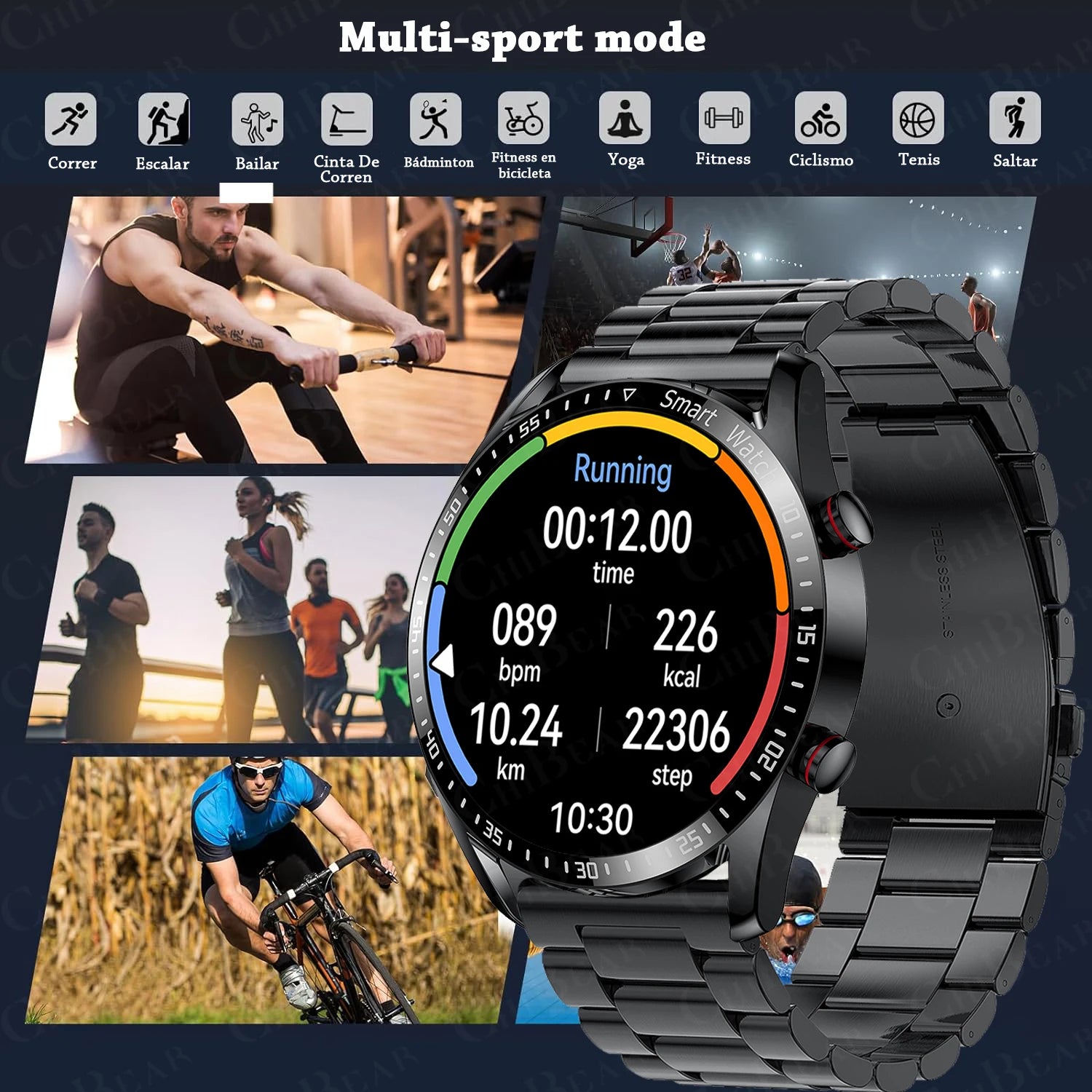 For Huawei 1.5 inch Smart Watch Men Bluetooth Call Heart Rate ECG Health Fitness Sports Watch Waterproof Business Man Smartwatch