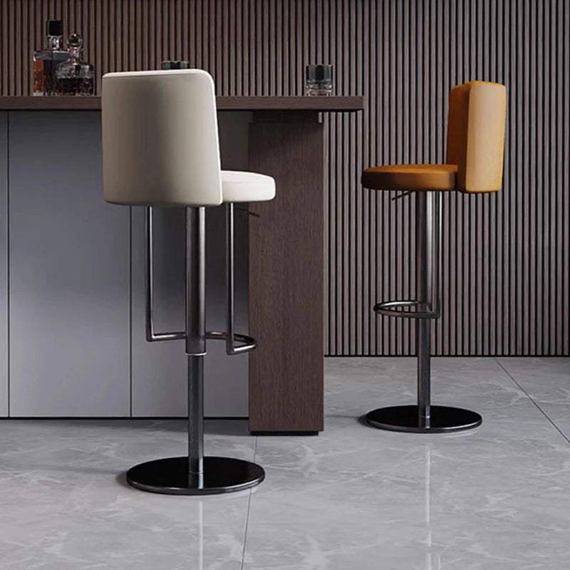 Rotary Office Bar Stools Kitchen Counter Metal Living Room Design Chair Luxury Salon Cafe Banqueta Furniture Bar For Home TD50DC