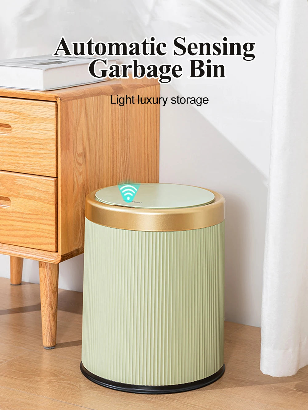 10L Light Luxury Smart Sensor Trash Can For Bathroom Kitchen Automatic Sensor Trash Bin With inner barrel Electric Wastebasket