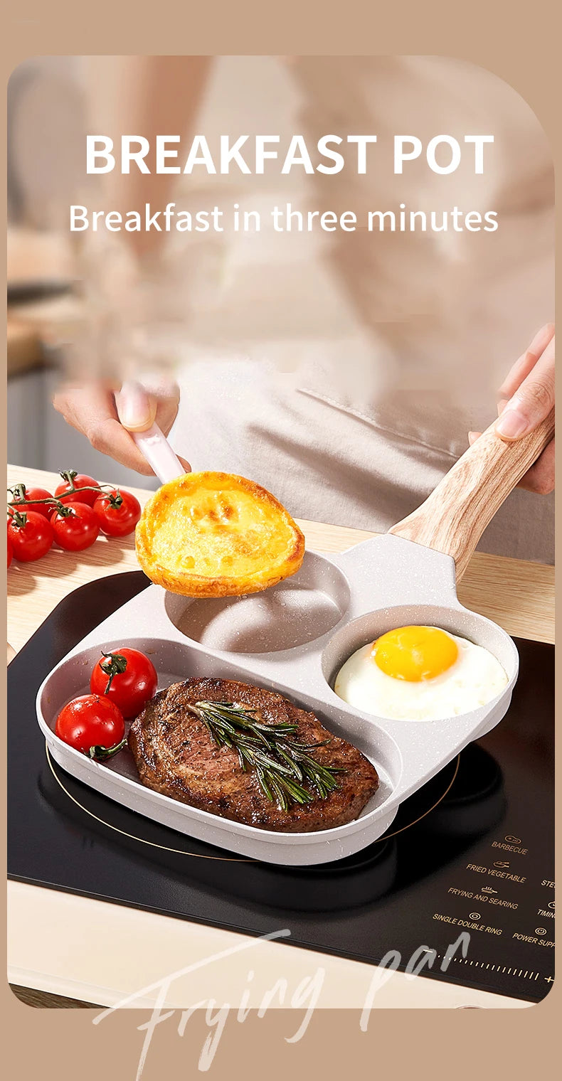 KSISE Brand Authentic Breakfast Pan & Steak Frying Pan - Non-Stick Cookware for 2 Eggs and 1 Steak, High-End and Elegant