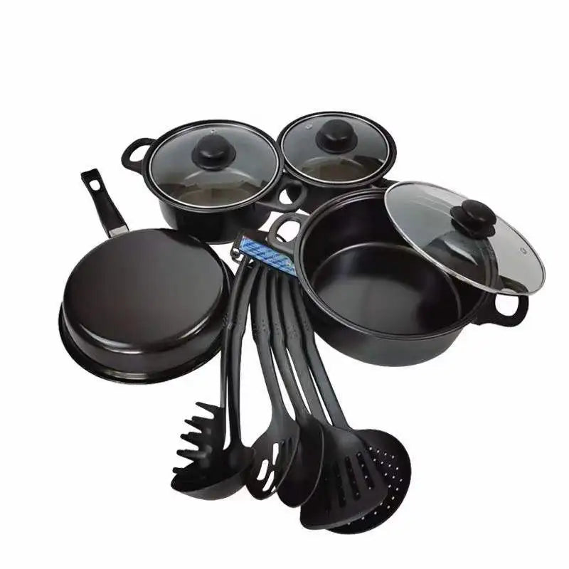 13-piece set of foreign trade cookware non-stick pot high-end outdoor cookware set pot combination pan gift pot wholesale