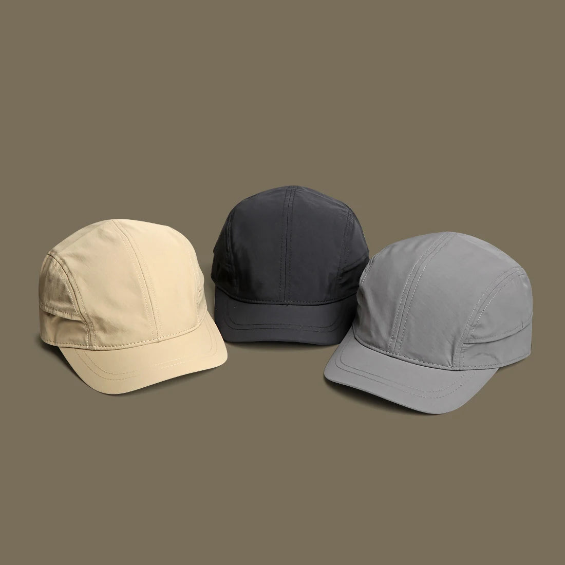 Japanese Thin Summer Outdoor Sunscreen Quick-drying Baseball Cap Men's Short Solid Color Light Board Baseball Cap