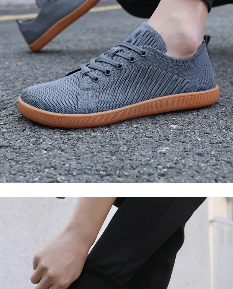 Men's Minimalist Barefoot Sneakers Wide Fit Zero Drop Sole Optimal Relaxation Men's Cross Trainer Barefoot Shoes Sneakers