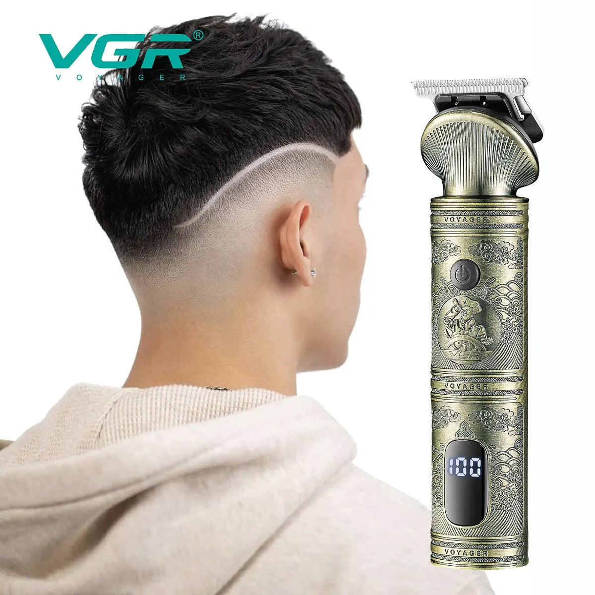 VGR Grooming Kit Hair Trimmer 6 In 1 Hair Clipper Nose Trimmer Shaver Body Trimmer Professional Rechargeable Metal Vintage V-106