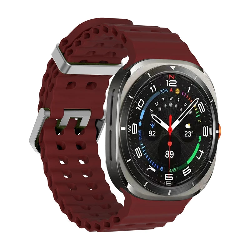 Marine Band For Samsung Galaxy Watch Ultra 47mm Sports Silicone Strap Bracelet For Samsung Galaxy Ultra Watchband Accessories