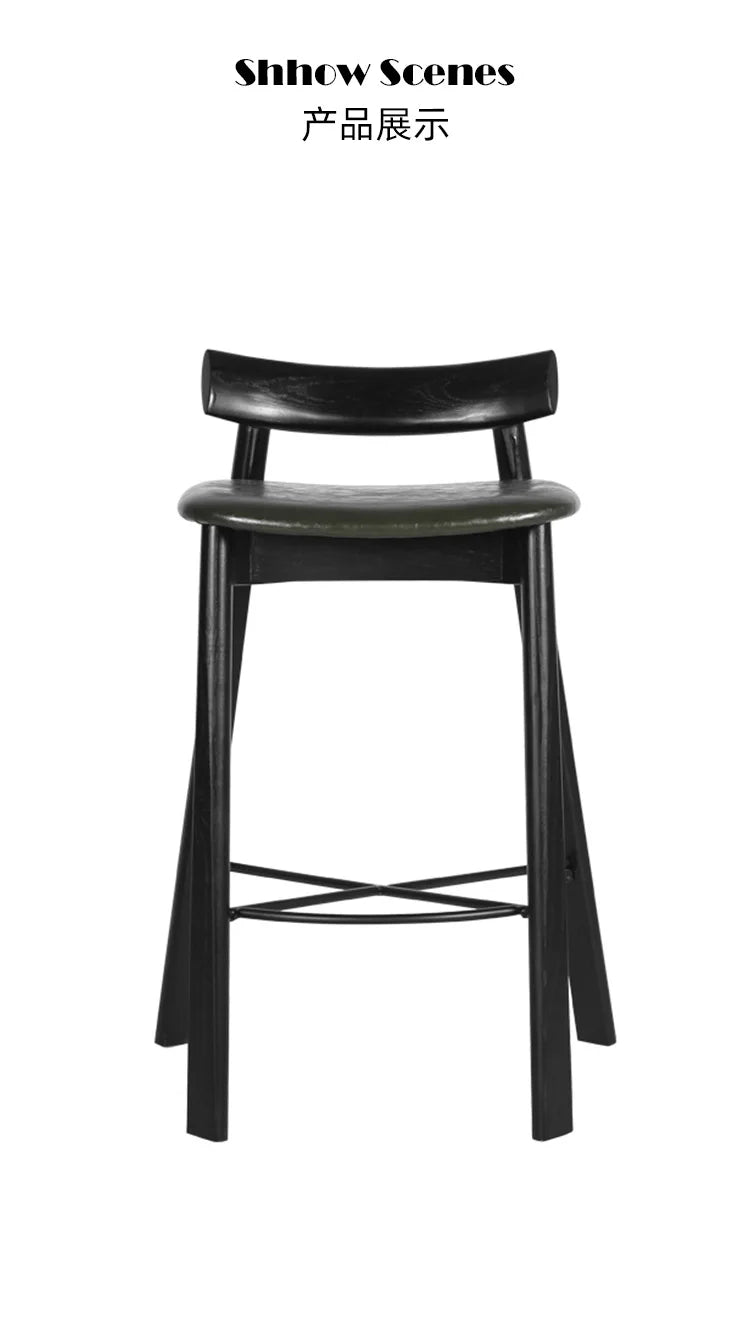 Wooden Cafe Bar Stools Dining Nordic Minimalist Work Relaxing Chair Counter Designer Modern Banqueta Nordic Furniture TD50DC