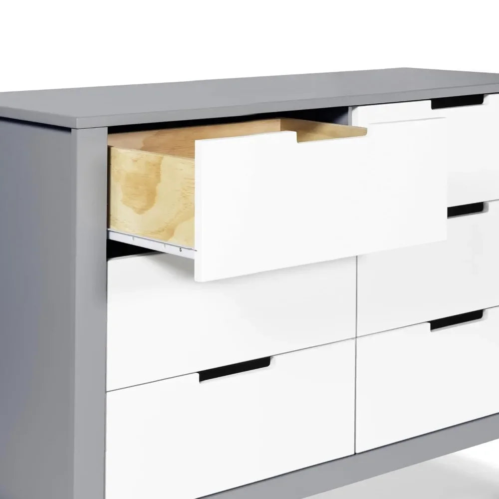 by DaVinci Colby 6-Drawer Dresser in Grey and White