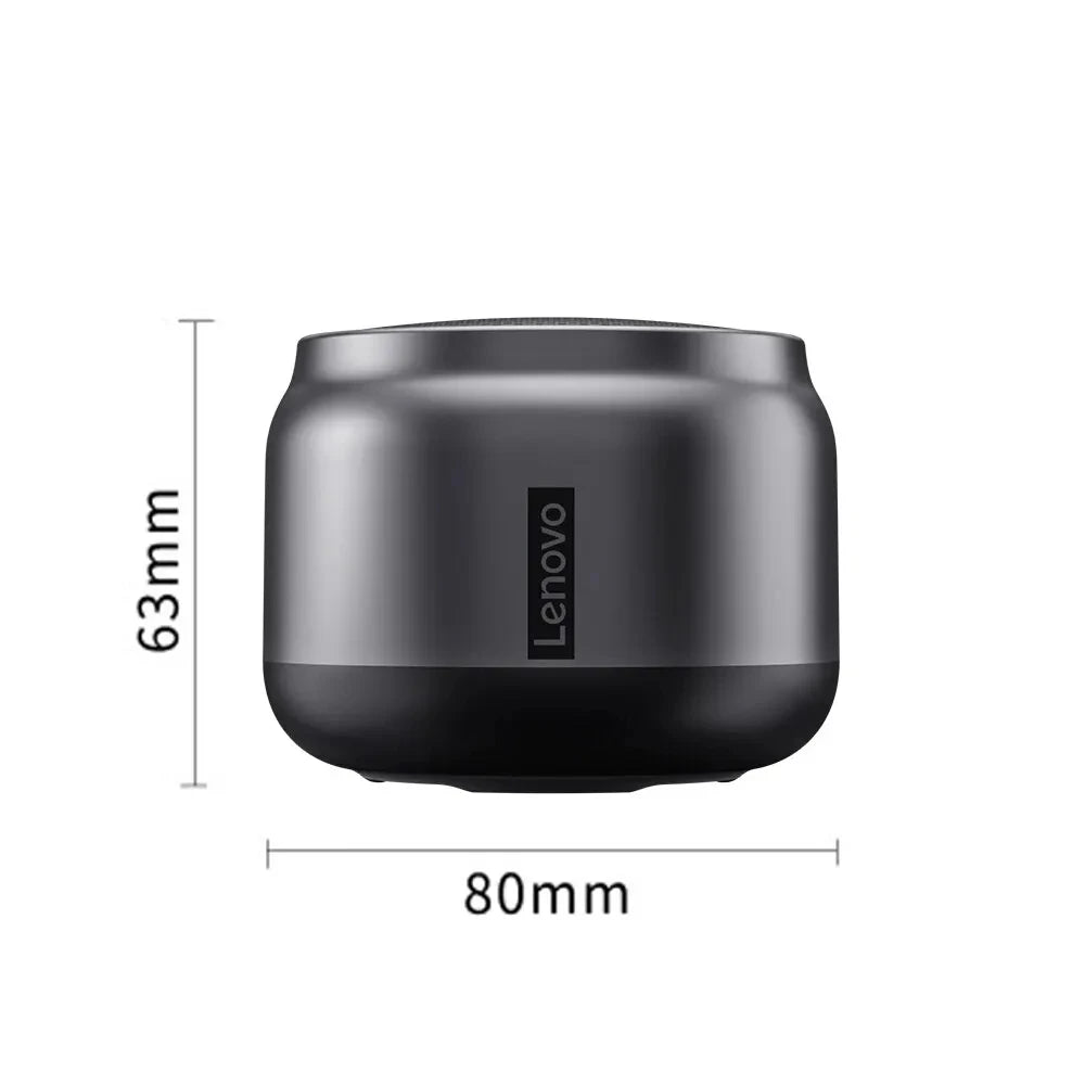 Lenovo K30 wireless Bluetooth speaker with bass emulates the metal texture of car interior and outdoor waterproof portability