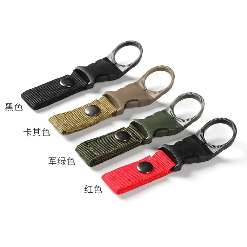 Webbing Backpack Buckle Carabiners Attach Quickdraw Water Bottle Hanger Holder Outdoor Camping Hiking Climbing Accessories