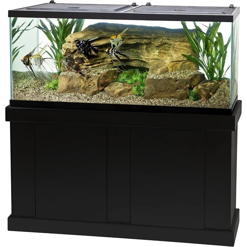 Tetra 55 Gallon Aquarium Kit with Fish Tank, Fish Net, Fish Food, Heater and Water Conditioners Aquariums