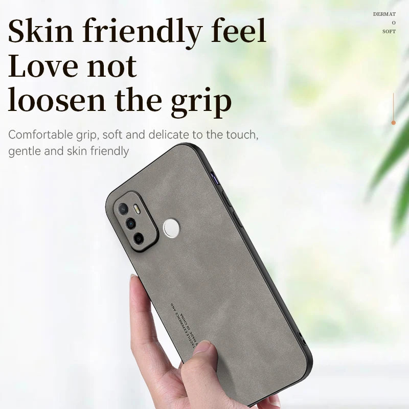 Classic Sheepskin Pattern Leather Soft Cover For Oppo Find X5 X6 X7 Ultra X3 Pro Lite Neo Matte Phone Case