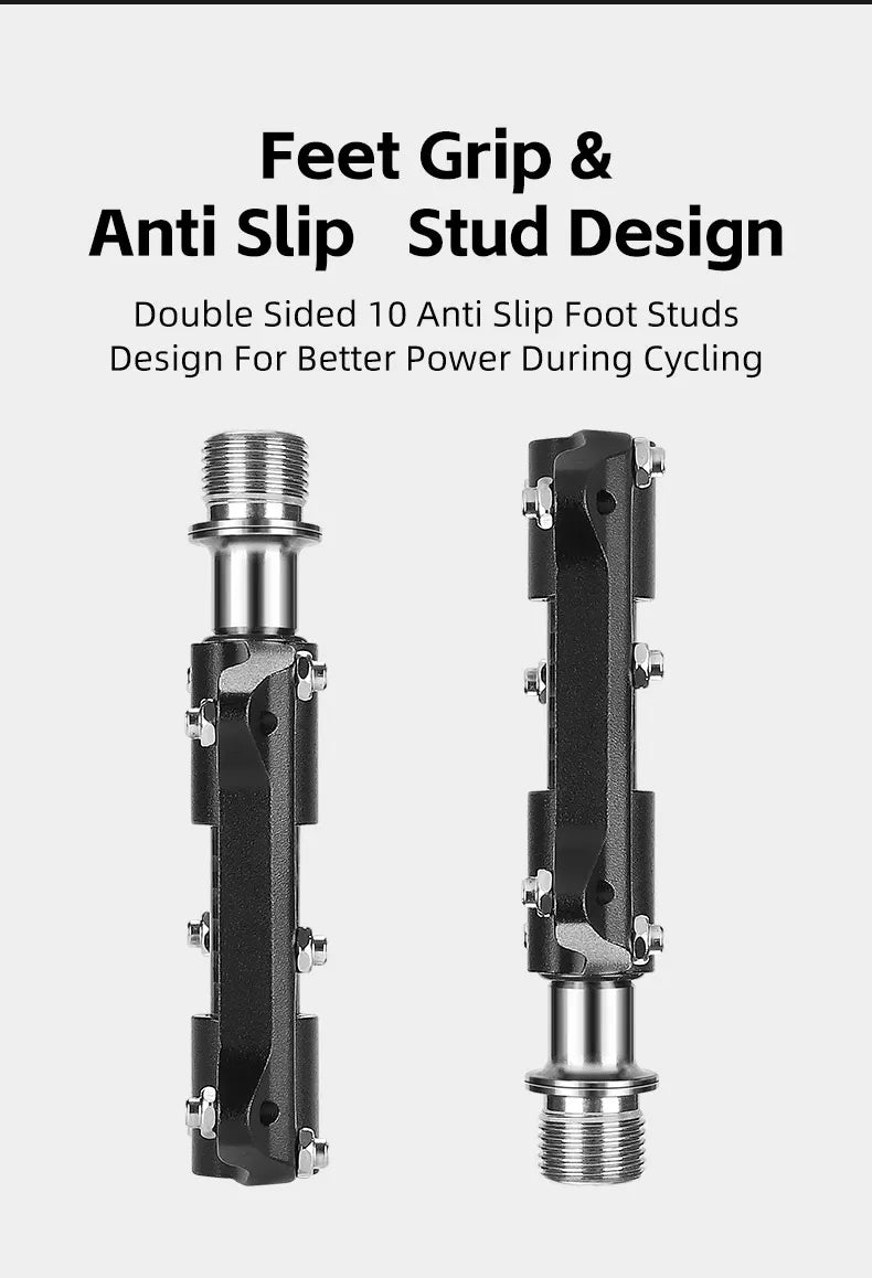 WEST BIKING Ultralight Road Bike Pedals Titanium Shaft Carbon Tube Lightweight Racing Bike Pedals 3 Bearings Non-Slip Pedals