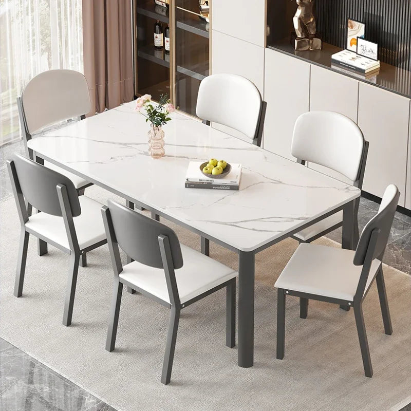 Modern Slate Dining Tables Grey Simple Coffee Modern Writing Desk Minimalist Receptionist Mesas De Comedor Furniture HD50CZ