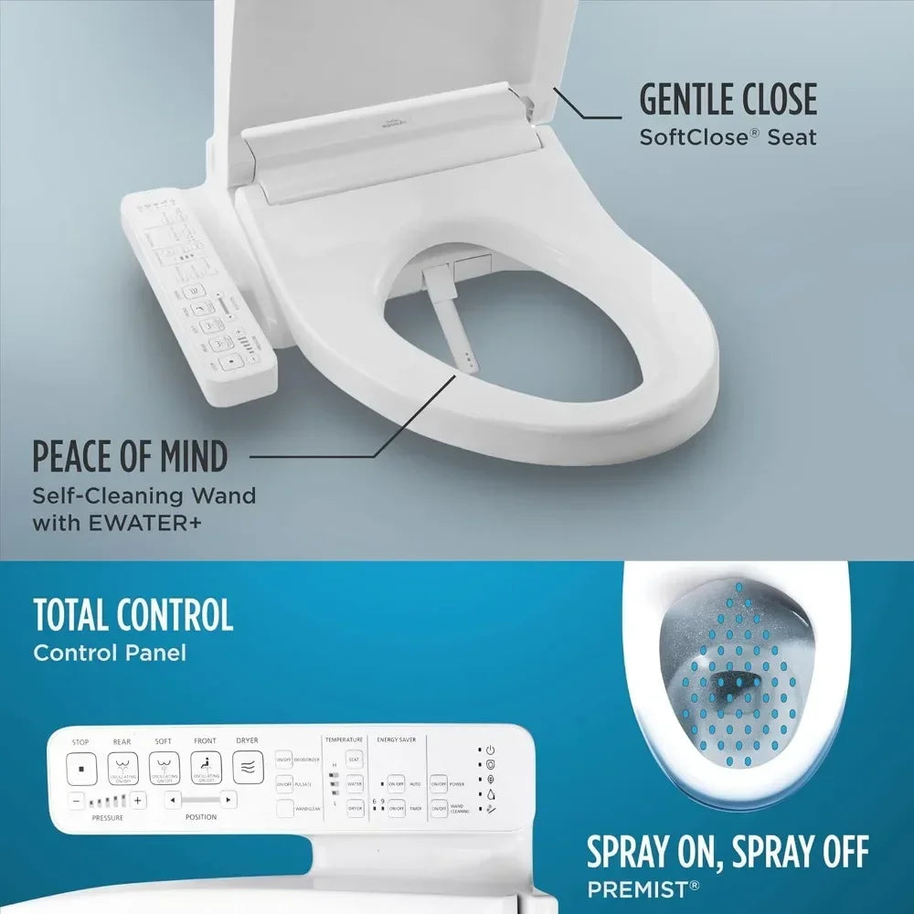 SW3074#01 WASHLET C2 Electronic Bidet Toilet Seat with PREMIST and EWATER+ Wand Cleaning, Elongated, Cotton White