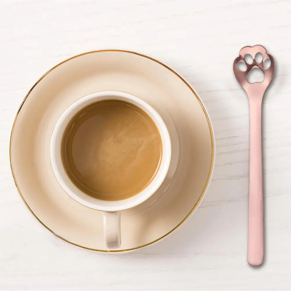 Safe Stainless Steel Utensil Stainless Steel Cat Claw Coffee Spoons Cute Paw Design for Tea Coffee Ice Cream for Desserts