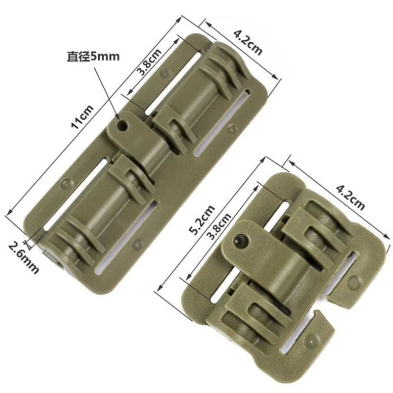 Vest Quick Release Buckle Set, Molle Quick Disconnect Side Entry Conversion with Hook Loop Fastener for Plate Carrier Outdoor Hu