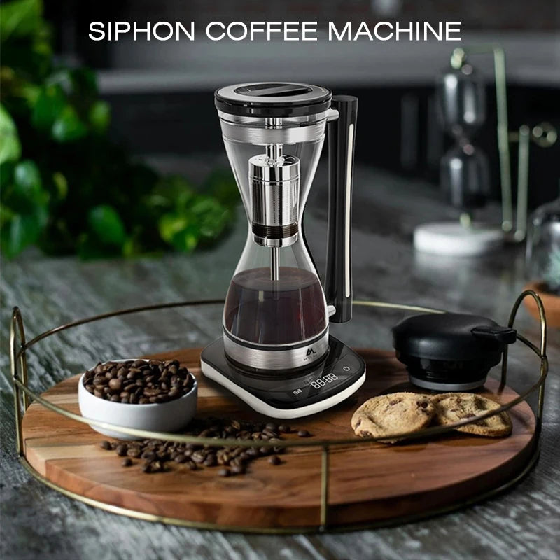 High-End Light Luxury Siphon Coffee Pot Office Home Small Automatic Coffee Pot Matching Base Coffee Utensils