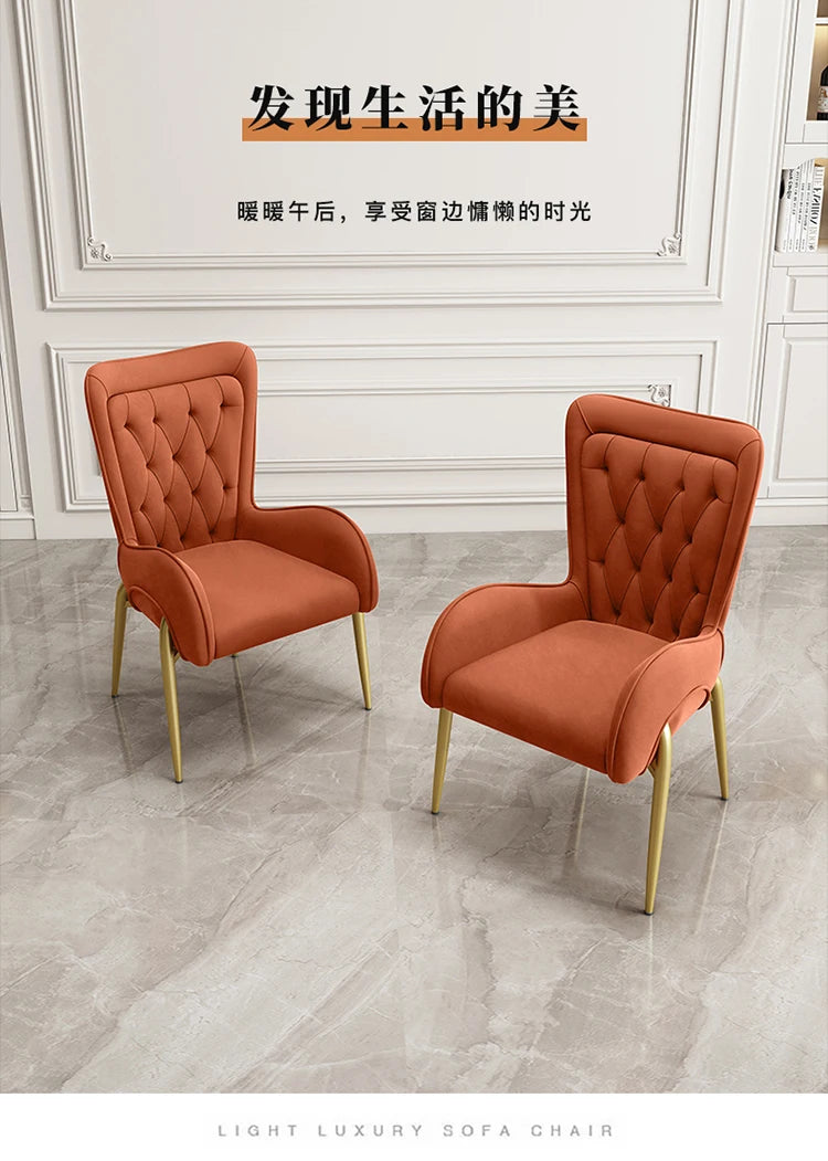 Gamer Desk Dining Chairs Lounge Vanity Accent Modern Kitchen Chair Design Hotel Sofa Sillas Para Comedor Home Furniture TD50DC